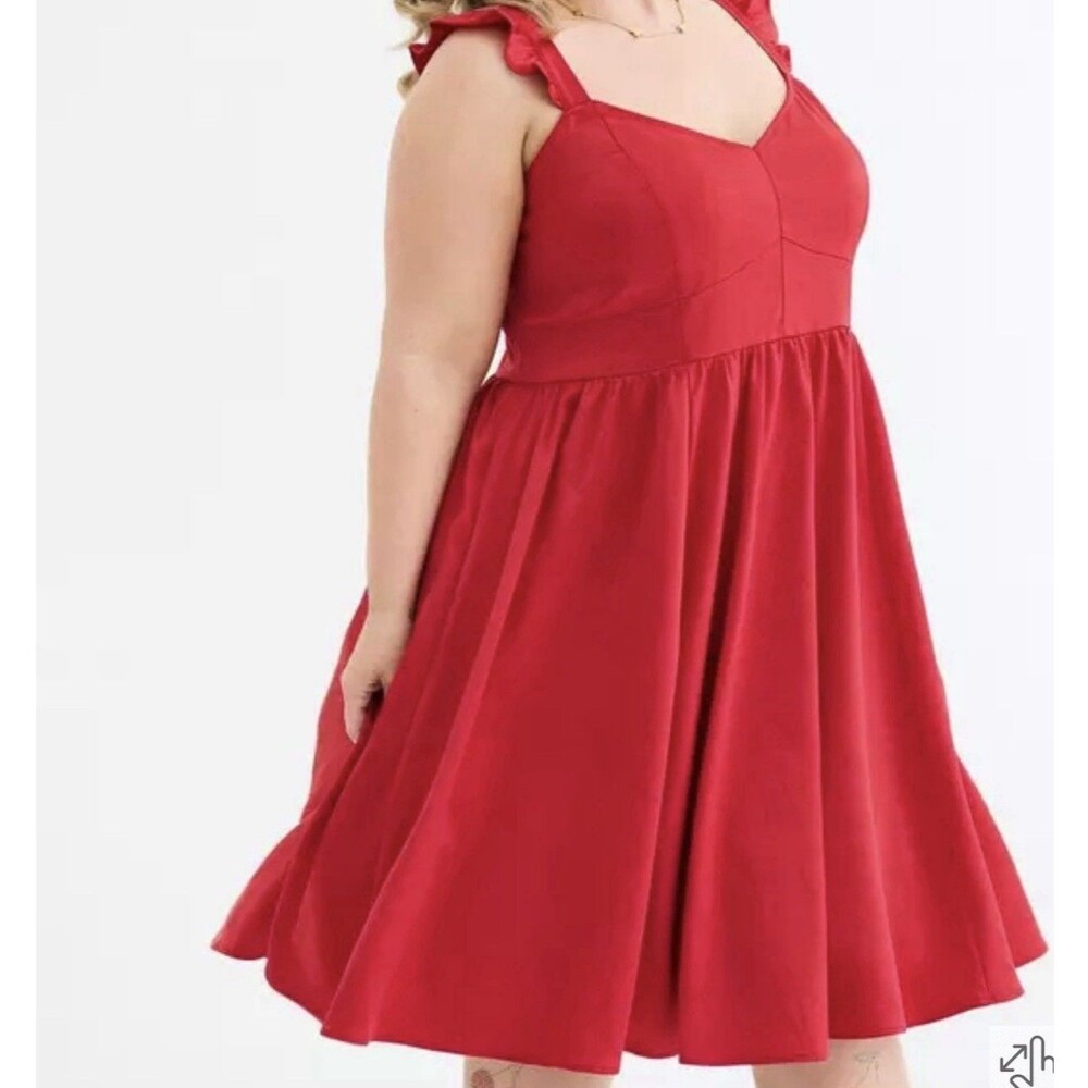 Retro Chic By Torrid Flutter Sleeve Swing  Dress Women's Size 20 $80